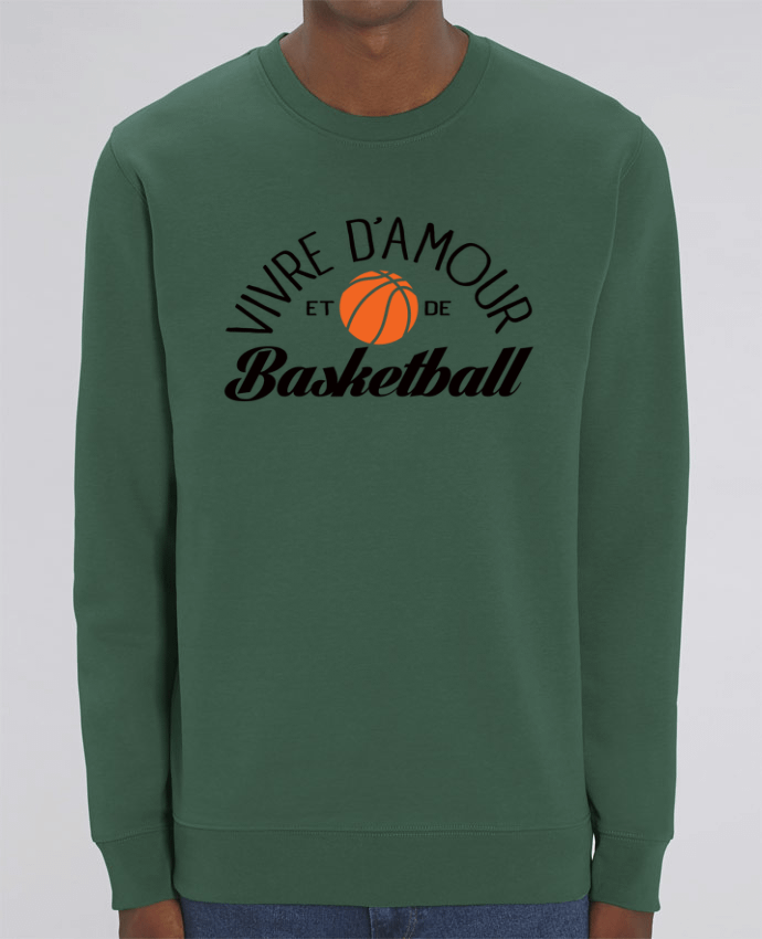 Sweat-shirt Vivre d'Amour et de Basketball Par Freeyourshirt.com