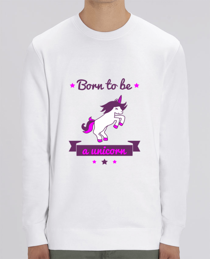 Unisex Crew Neck Sweatshirt 350G/M² Changer Born to be a unicorn Par Benichan