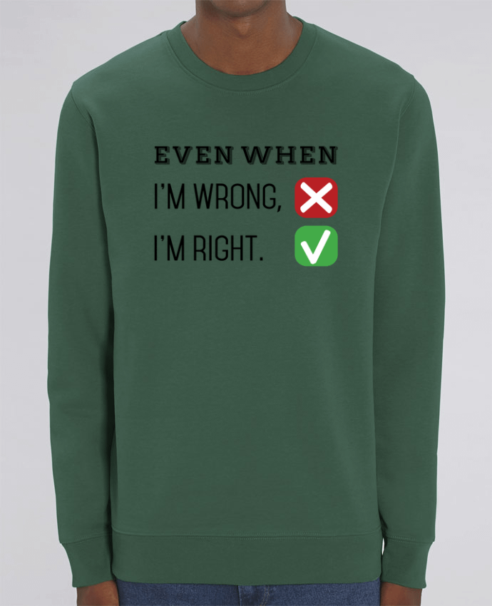 Unisex Crew Neck Sweatshirt 350G/M² Changer Even when I'm wrong, I'm right. Par tunetoo