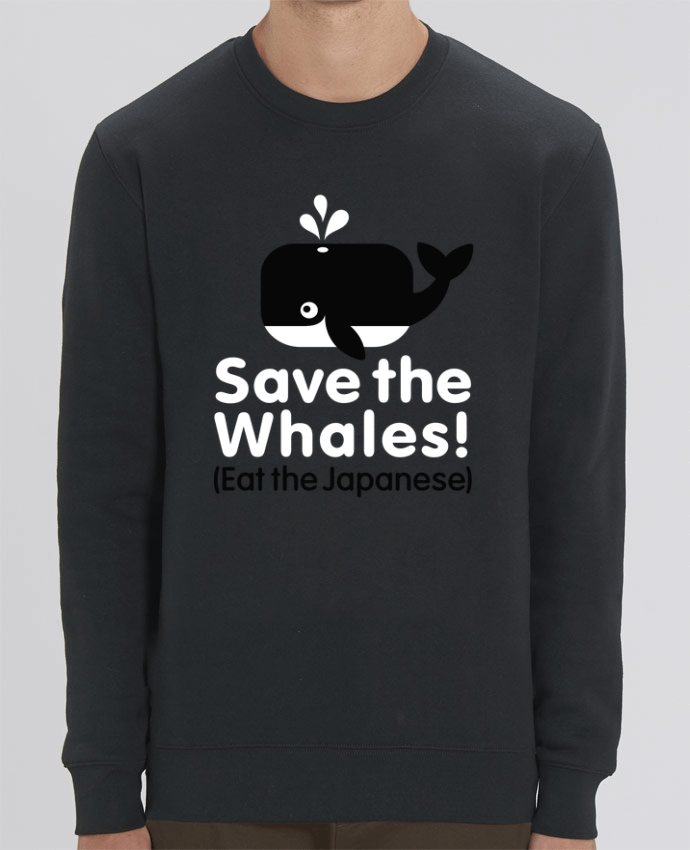 Sweat-shirt SAVE THE WHALES EAT THE JAPANESE Par LaundryFactory