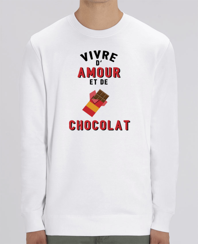 Sweat-shirt Vivre d'amour et de chocolat Par tunetoo