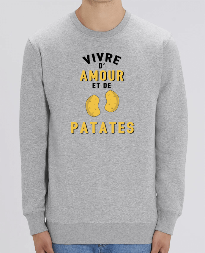 Sweat-shirt Vivre d'amour et de patates Par tunetoo