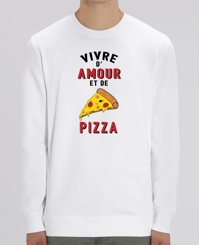 Sudadera Cuello Redondo Unisex 350gr Stanley CHANGER Vivre d'amour et de pizza Par tunetoo