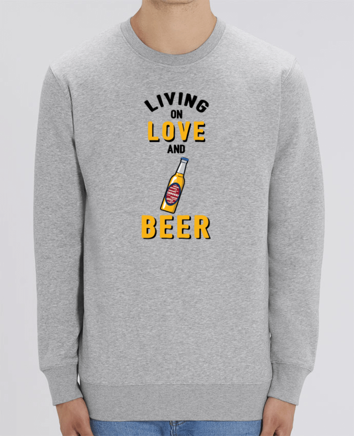 Sweat-shirt Living on love and beer Par tunetoo