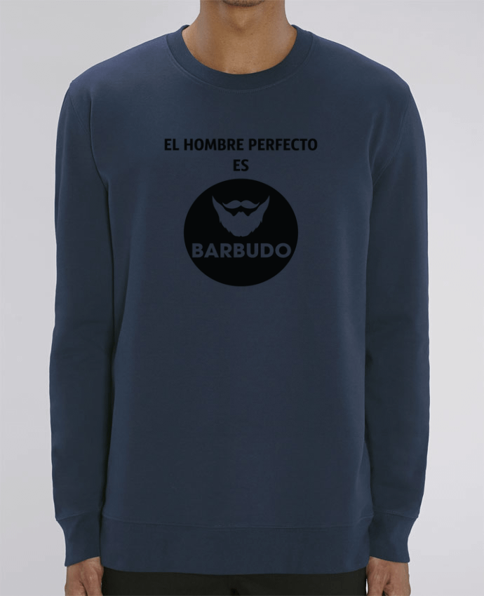 Unisex Crew Neck Sweatshirt 350G/M² Changer El hombre perfecto es barbudo Par tunetoo