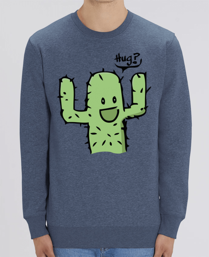 Sweat-shirt cactus calin gratuit Par Tête Au Carré