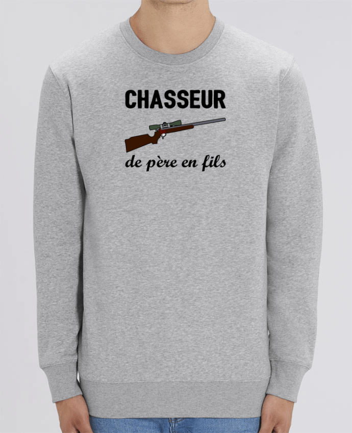 Unisex Crew Neck Sweatshirt 350G/M² Changer Chasseur de père en fils Par tunetoo