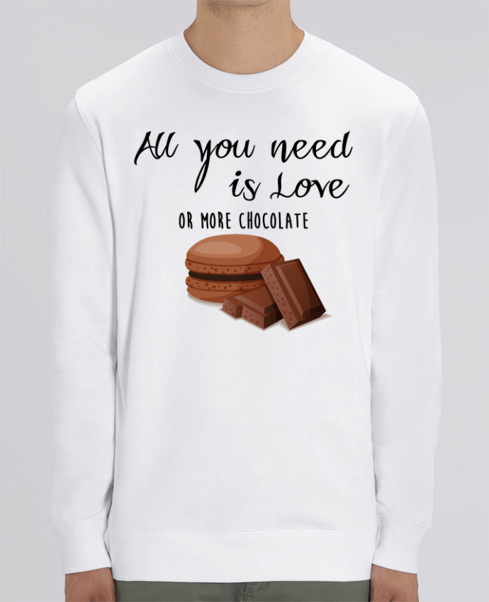 Sweat-shirt all you need is love ...or more chocolate Par DesignMe