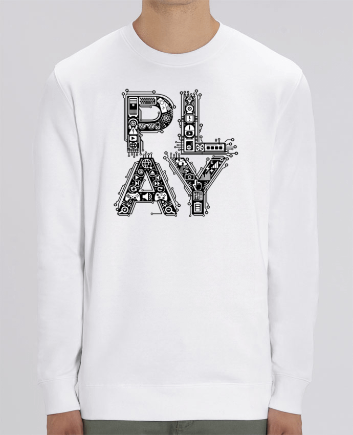 Unisex Crew Neck Sweatshirt 350G/M² Changer Play typo gamer Par Original t-shirt