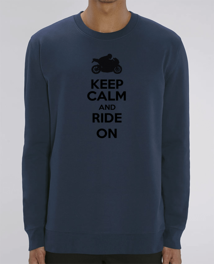 Unisex Crew Neck Sweatshirt 350G/M² Changer Keep calm Moto Par Original t-shirt