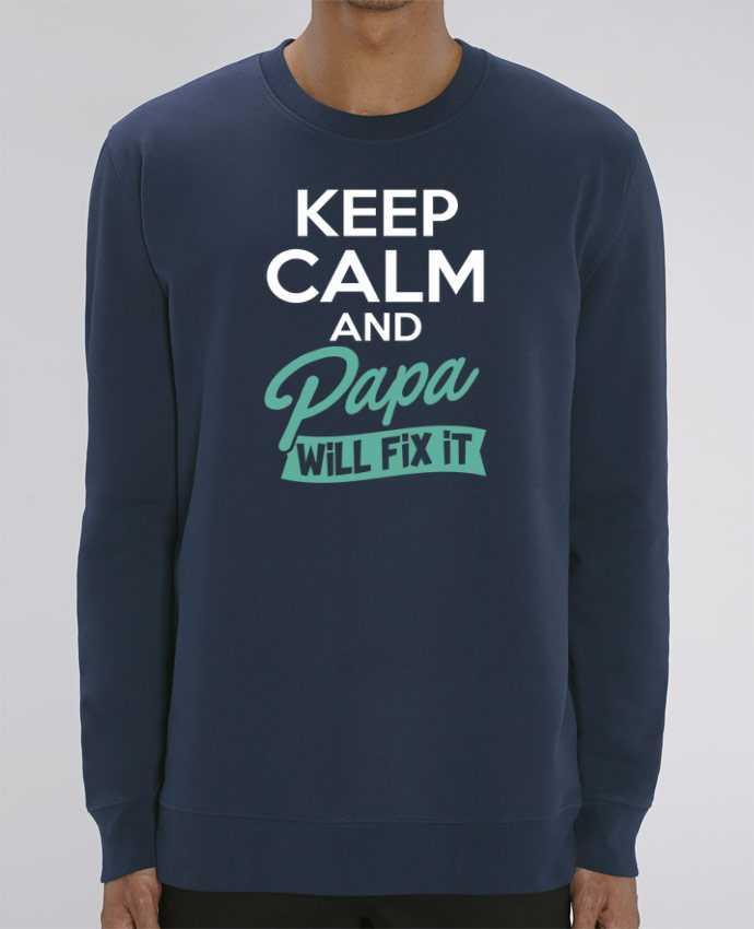 Unisex Crew Neck Sweatshirt 350G/M² Changer Keep calm Papa Par Original t-shirt