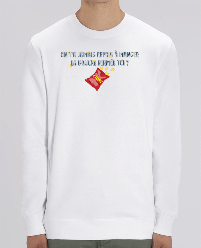 Unisex Crew Neck Sweatshirt 350G/M² Changer Manger la bouche fermée Citation Dikkenek Par tunetoo