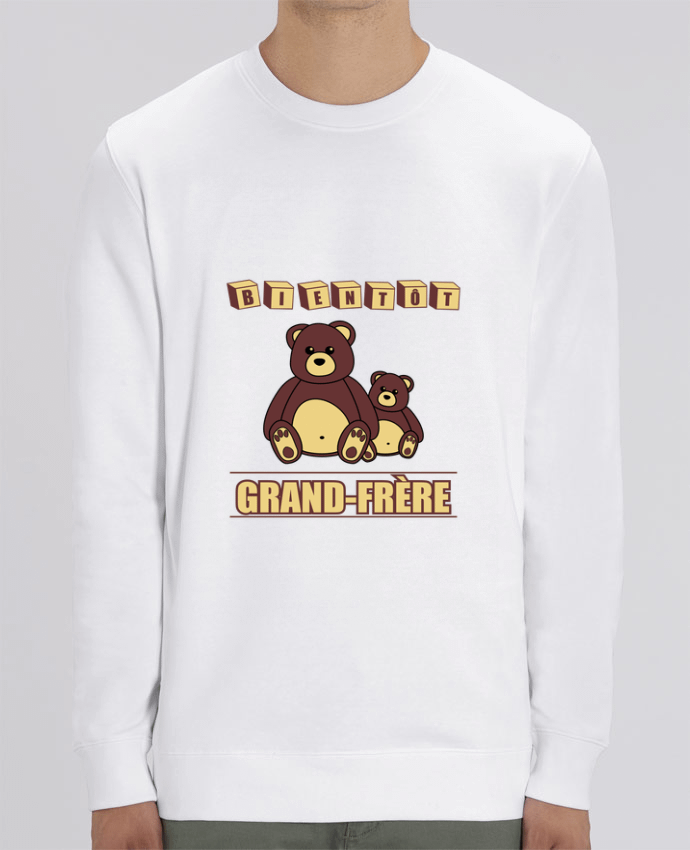 Sweat-shirt Bientôt Grand-Frère avec ours en peluche mignon Par Benichan