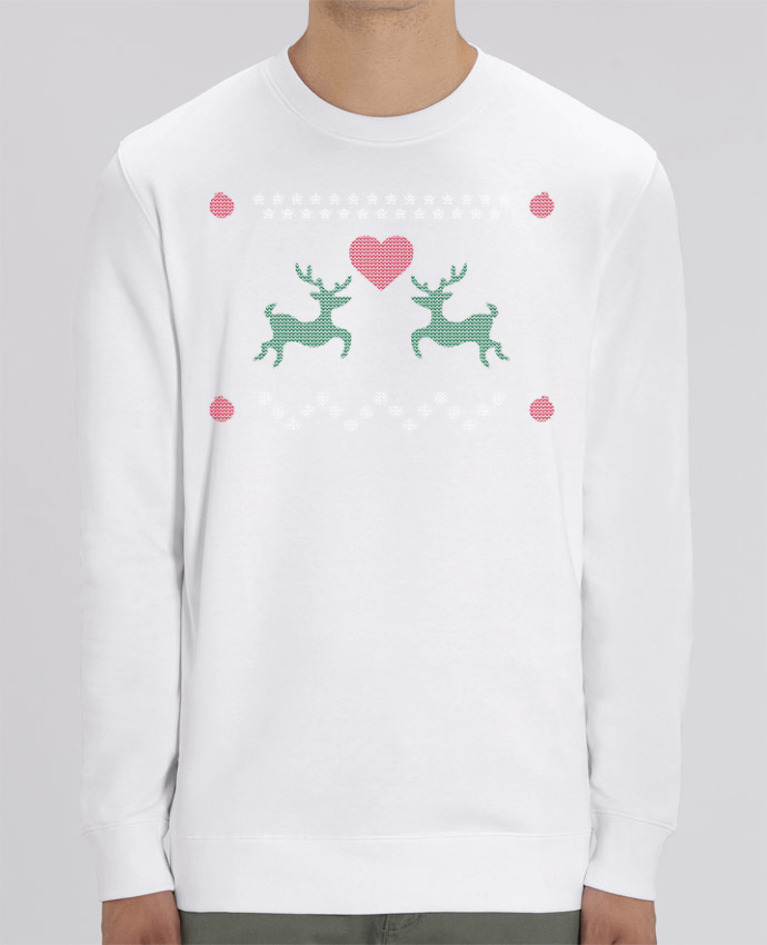 Unisex Crew Neck Sweatshirt 350G/M² Changer Amour rennes de noël - Pull moche (ugly sweater) Par tunetoo