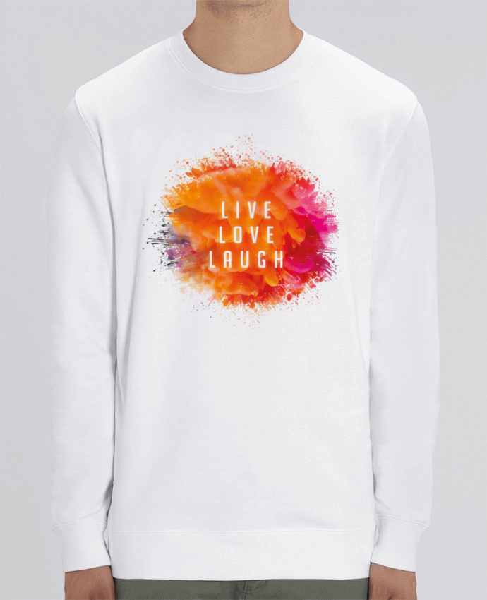 Unisex Crew Neck Sweatshirt 350G/M² Changer Live Love Laugh Par Sonia Diao