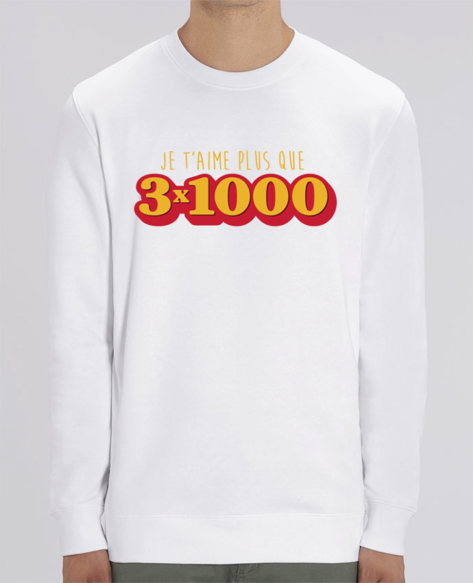 Unisex Crew Neck Sweatshirt 350G/M² Changer Je t'aime plus que 3 x 1000 - Avengers Par tunetoo