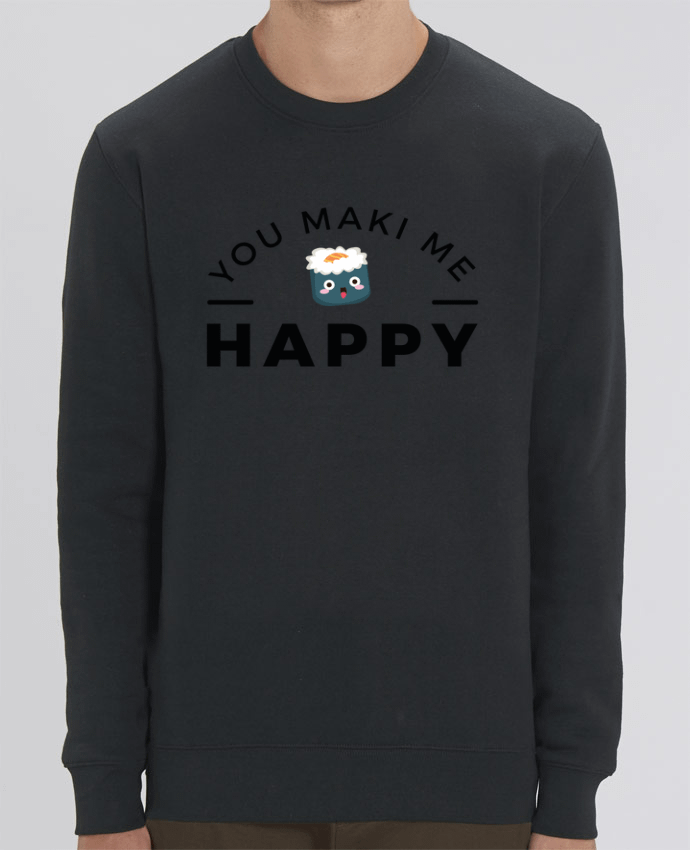 Unisex Crew Neck Sweatshirt 350G/M² Changer You Maki me Happy Par Nana