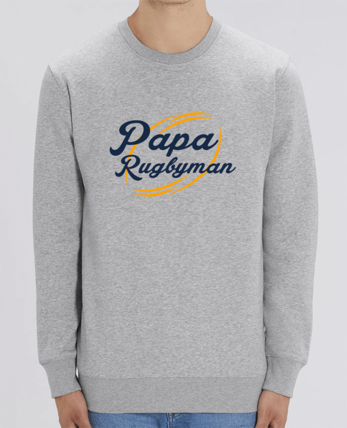 Unisex Crew Neck Sweatshirt 350G/M² Changer Papa rugbyman Par tunetoo