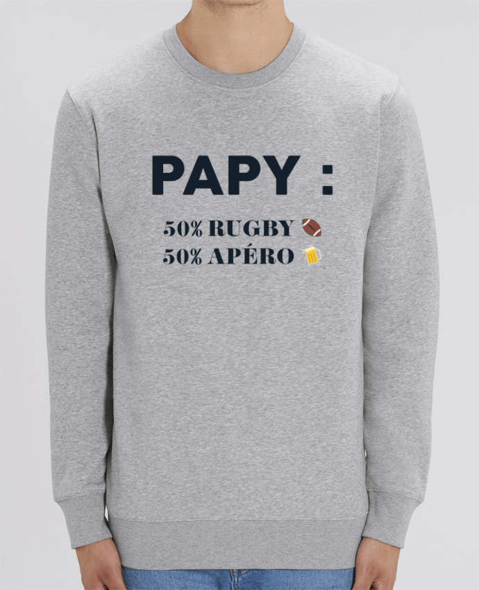 Sweat-shirt Papy 50% rugby 50% apéro Par tunetoo