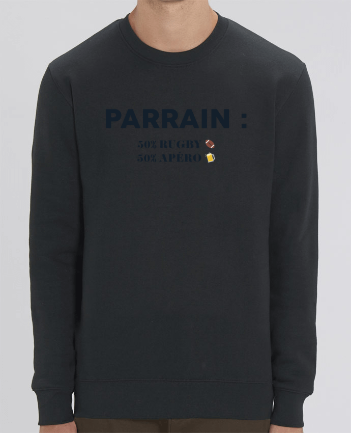 Sweat-shirt Parrain 50% rugby 50% apéro Par tunetoo