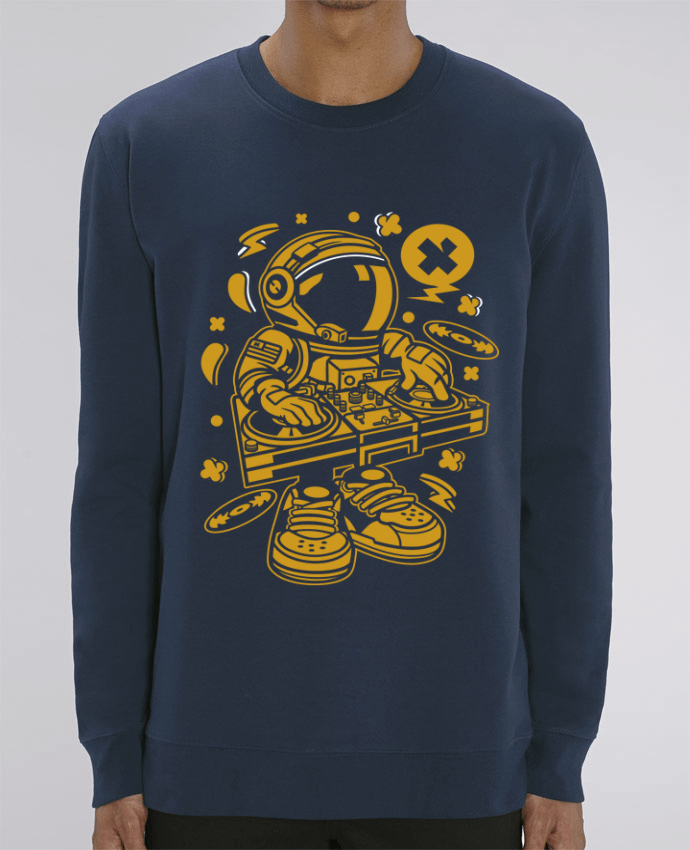 Sudadera Cuello Redondo Unisex 350gr Stanley CHANGER Dj Astronaute Golden Cartoon | By Kap Atelier Cartoon Par Kap Atelier