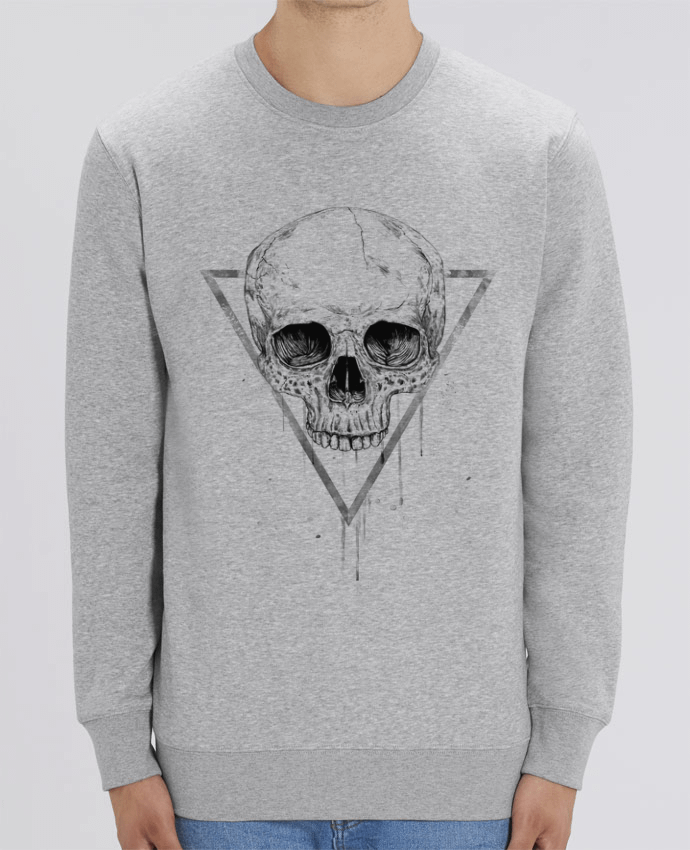 Sweat-shirt Skull in a triangle (bw) Par Balàzs Solti