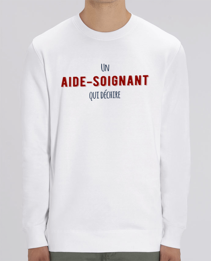 Unisex Crew Neck Sweatshirt 350G/M² Changer Un aide soignant qui déchire Par tunetoo