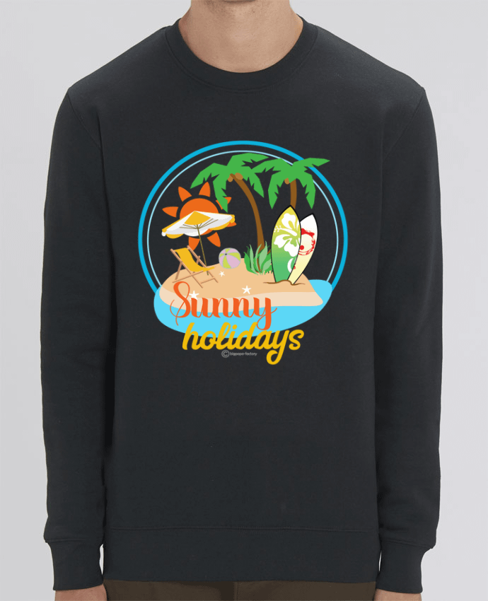 Unisex Crew Neck Sweatshirt 350G/M² Changer Sunny holidays - modèle t-shirt clair Par bigpapa-factory