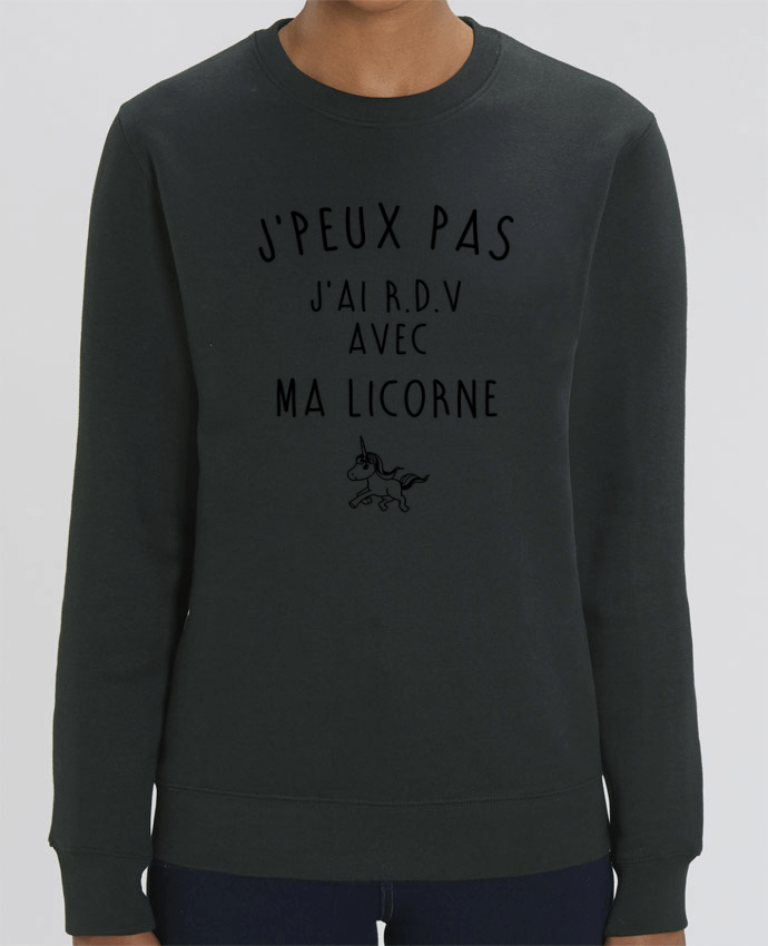 Sweat-shirt J'peux pas j'ai r.d.v avec ma licorne Par La boutique de Laura