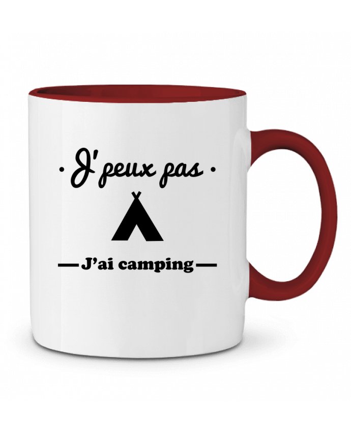 Mug bicolore J'peux pas j'ai camping Benichan
