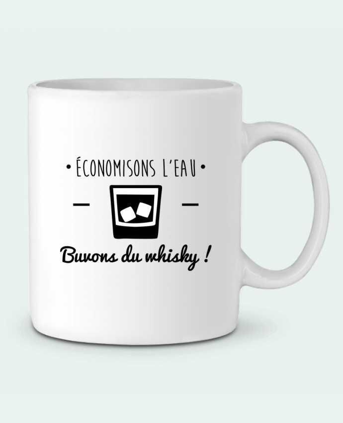 Ceramic Mug Economisons l'eau, buvons du whisky, humour,dicton by Benichan