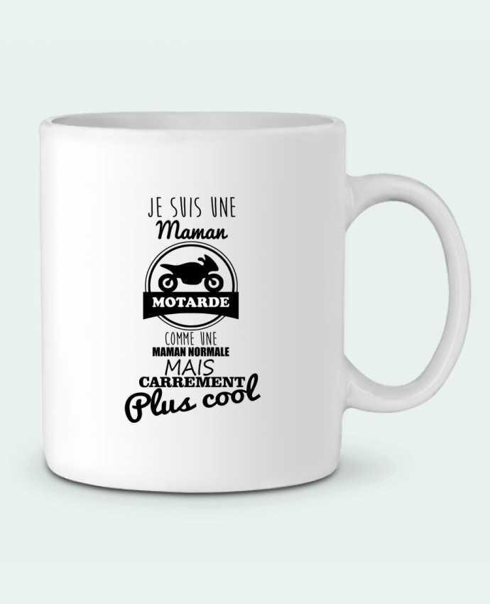 Ceramic Mug Maman motarde, cadeau mère, moto by Benichan