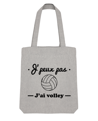 Tote Bag Stanley Stella J'peux pas j'ai volley , volleyball, volley-ball par Benichan 