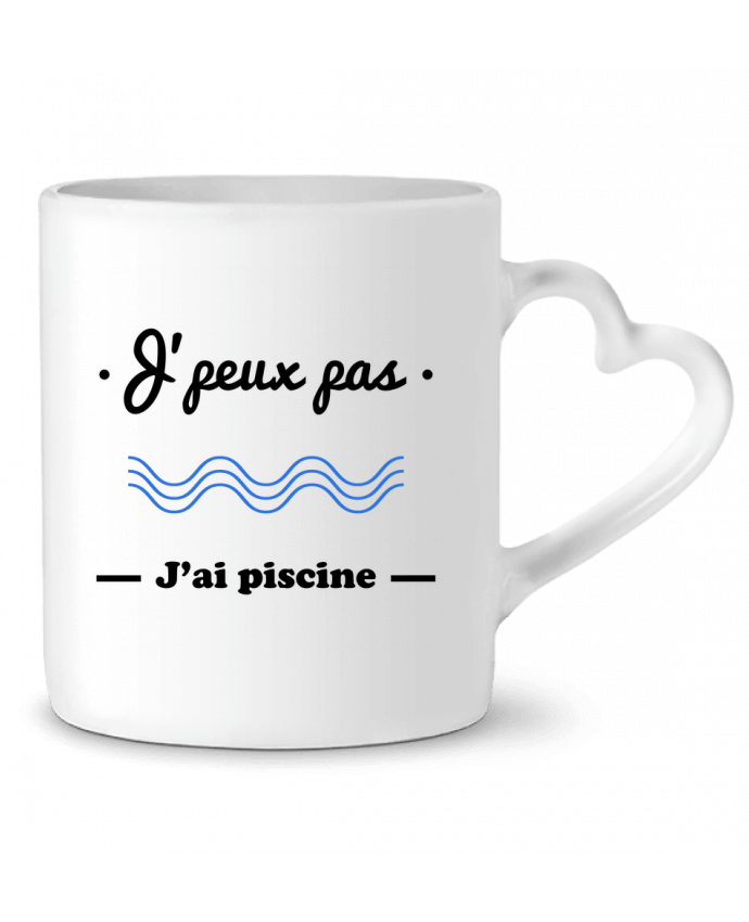 Taza Corazón J'peux pas j'ai piscine, je peux pas por Benichan