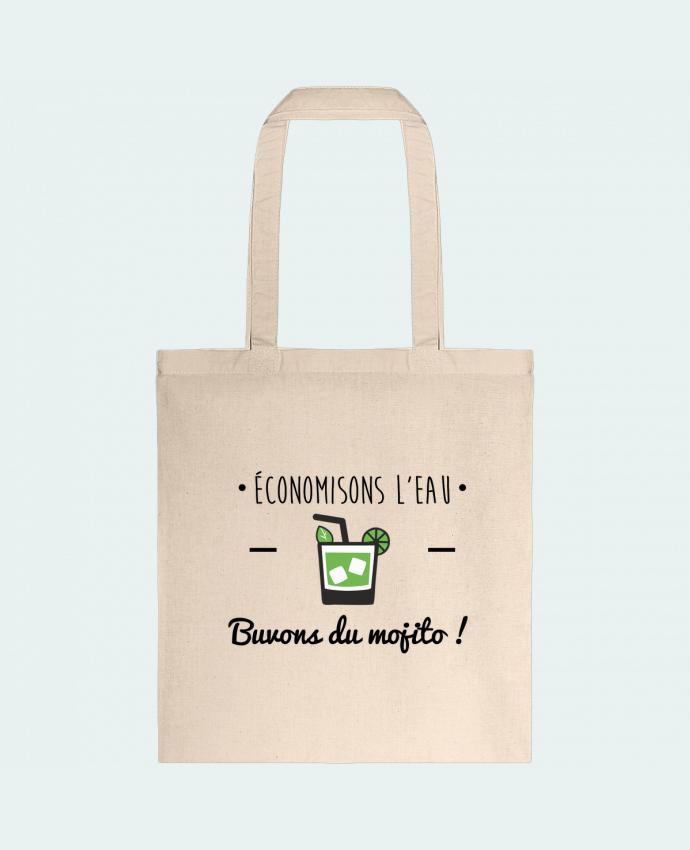 Tote Bag cotton Économisons l'eau, buvons du mojito ! Humour , alcool , citations by Benichan