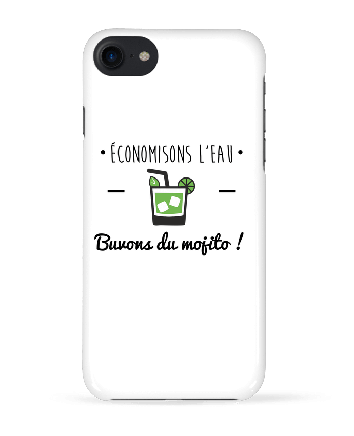 Case 3D iPhone 7 Économisons l'eau, buvons du mojito ! Humour , alcool , citations de Benichan