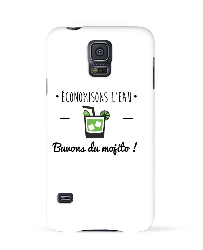 Coque Samsung Galaxy S5 Économisons l'eau, buvons du mojito ! Humour , alcool , citations par Benic