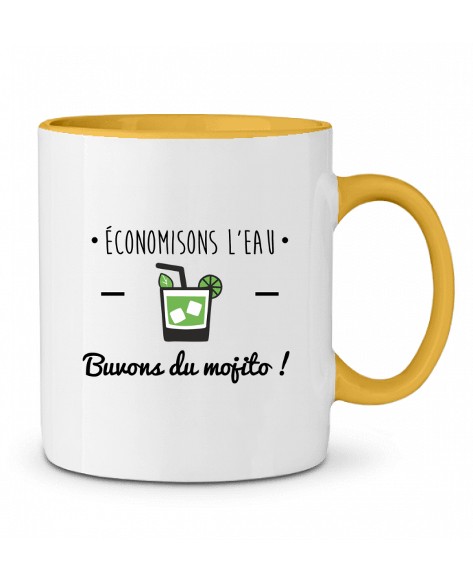 Two-tone Ceramic Mug Économisons l'eau, buvons du mojito ! Humour , alcool , citations Benichan