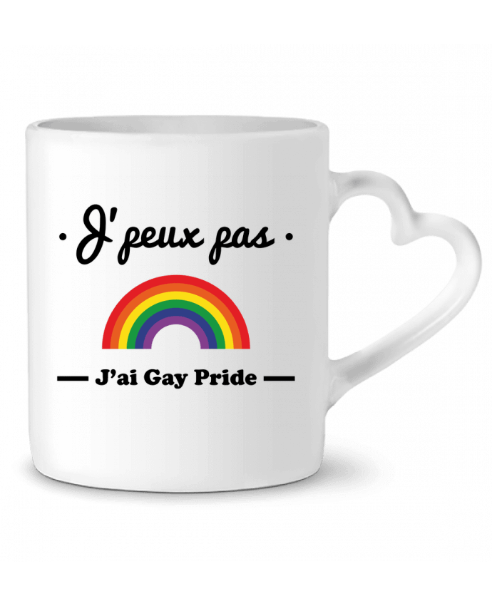 Mug coeur J'peux pas j'ai gay-pride , gay, lesbienne par Benichan