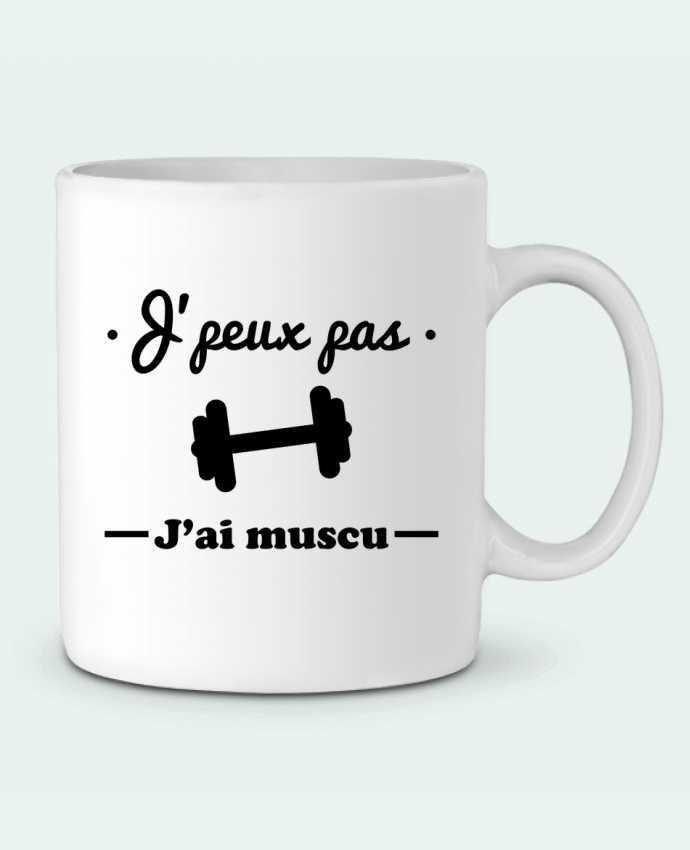 Mug  J'peux pas j'ai muscu, musculation par Benichan