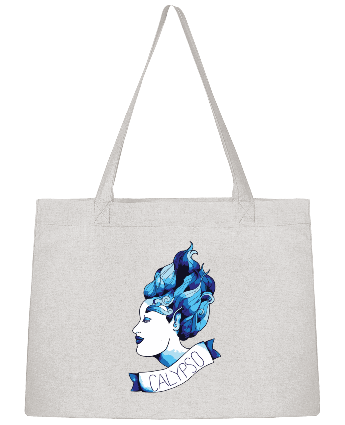 Sac Shopping calypso grise - tatoo old school - déésse des mers par Mello.Ve
