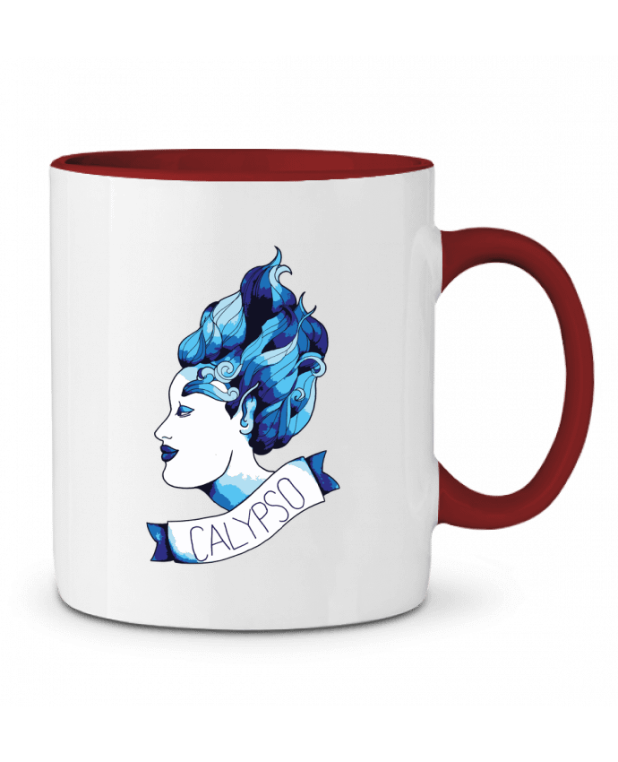 Mug bicolore calypso grise - tatoo old school - déésse des mers Mello.Ve