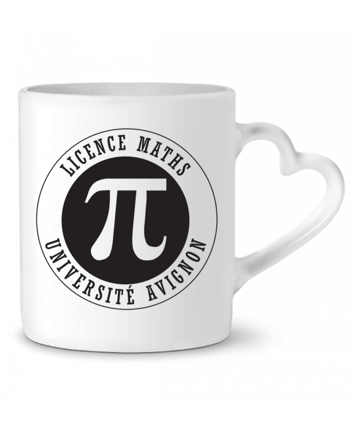 Mug coeur Licence Mathématiques Université d'Avignon - Noir par Mademoizelle F