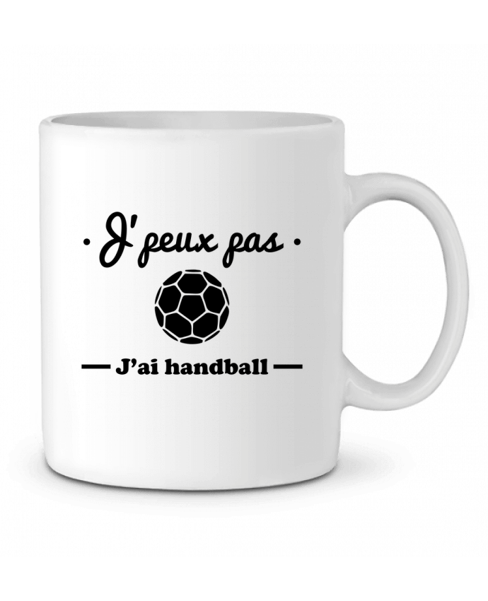 Taza Cerámica J'peux pas j'ai handball ,  tee shirt handball, hand por Benichan