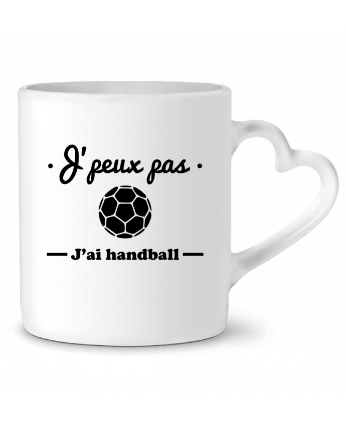 Mug coeur J'peux pas j'ai handball ,  tee shirt handball, hand par Benichan