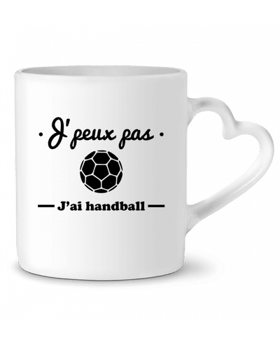 Mug coeur J'peux pas j'ai handball ,  tee shirt handball, hand par Benichan