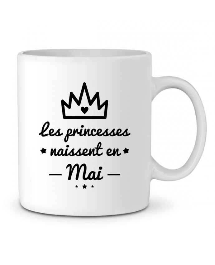 Ceramic Mug Les princesses naissent en mai, princesse, cadeau d'anniversaire by Benichan
