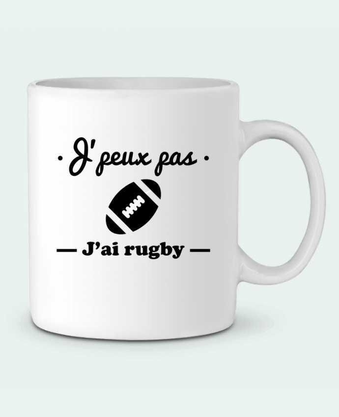 Ceramic Mug J'peux pas j'ai rugby by Benichan