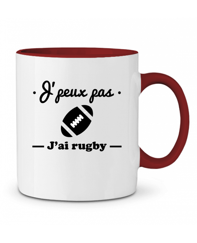 Taza Cerámica Bicolor J'peux pas j'ai rugby Benichan