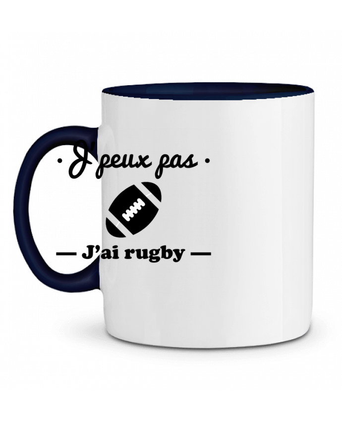 Mug bicolore J'peux pas j'ai rugby Benichan